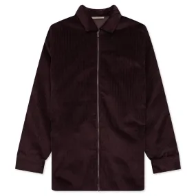 Corduroy Shirt Jacket - Plum