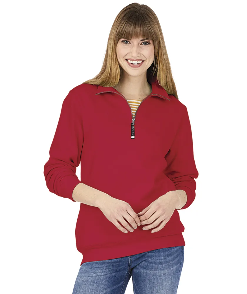 Crosswind Quarter Zip Sweatshirt Red