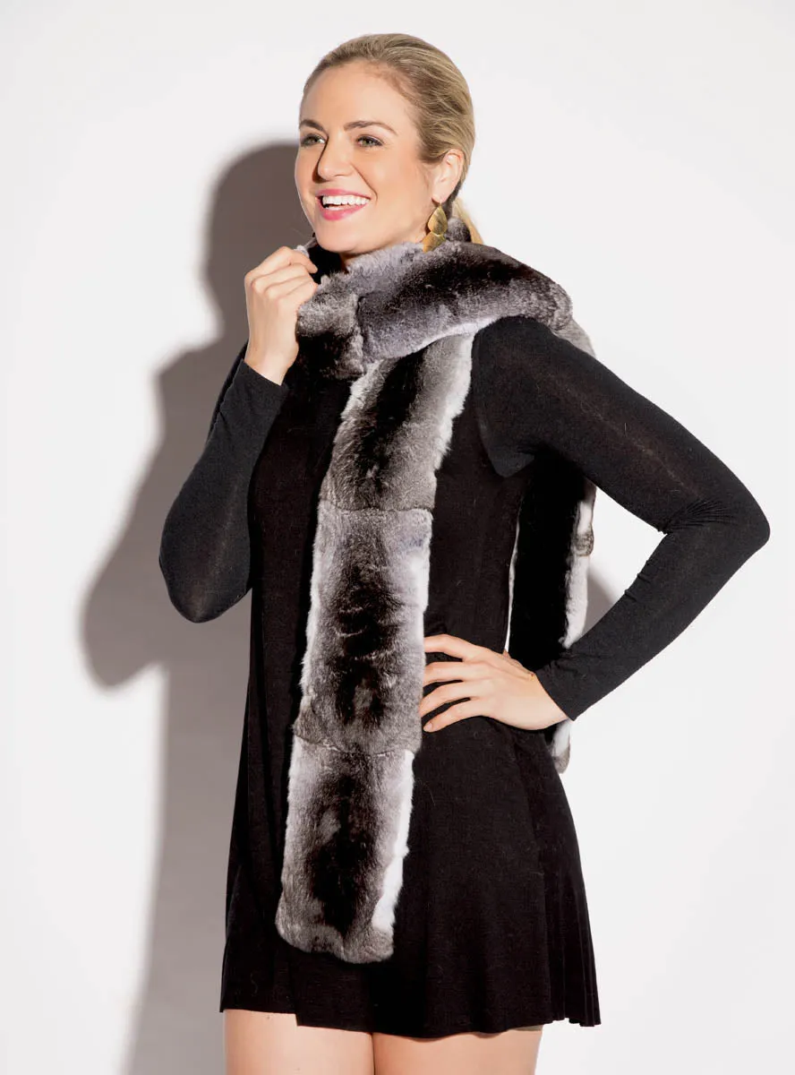 Custom Made Chinchilla Fur Scarf