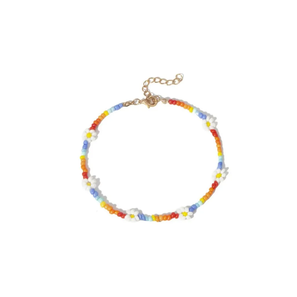 Daisy Anklet - Rainbow