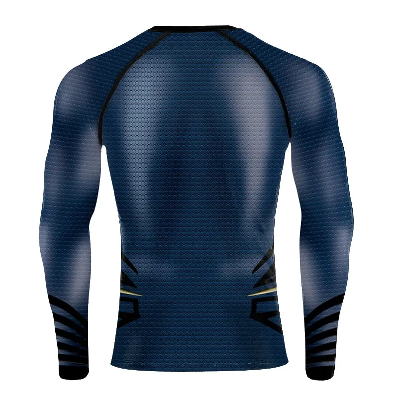 Dark SUPERMAN Long Sleeve Compression Shirt