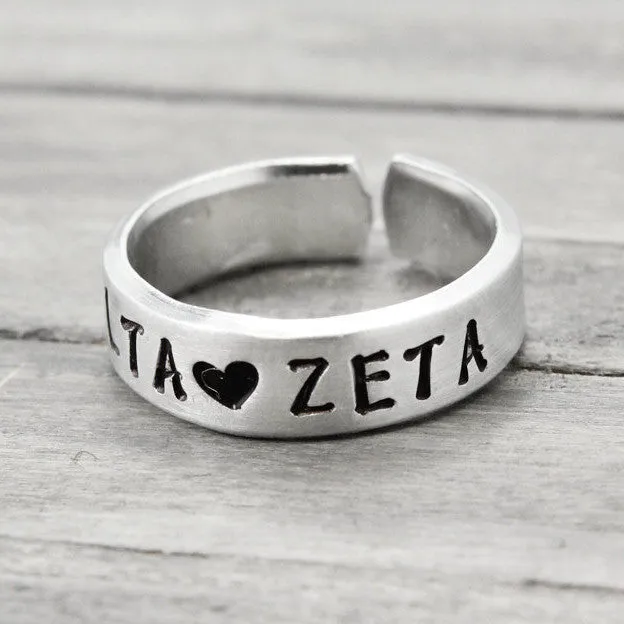 Delta Zeta Love Ring