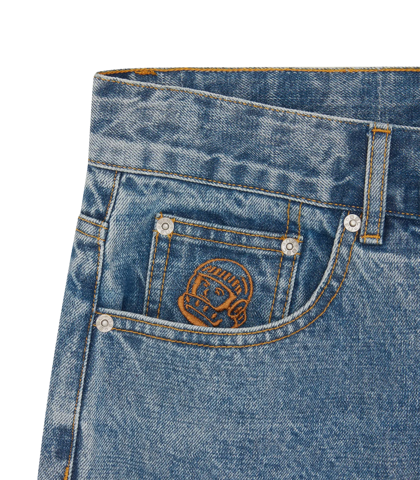 DIAMONDS & DOLLARS SELVEDGE DENIM PANT - HEAVY WASH BLUE