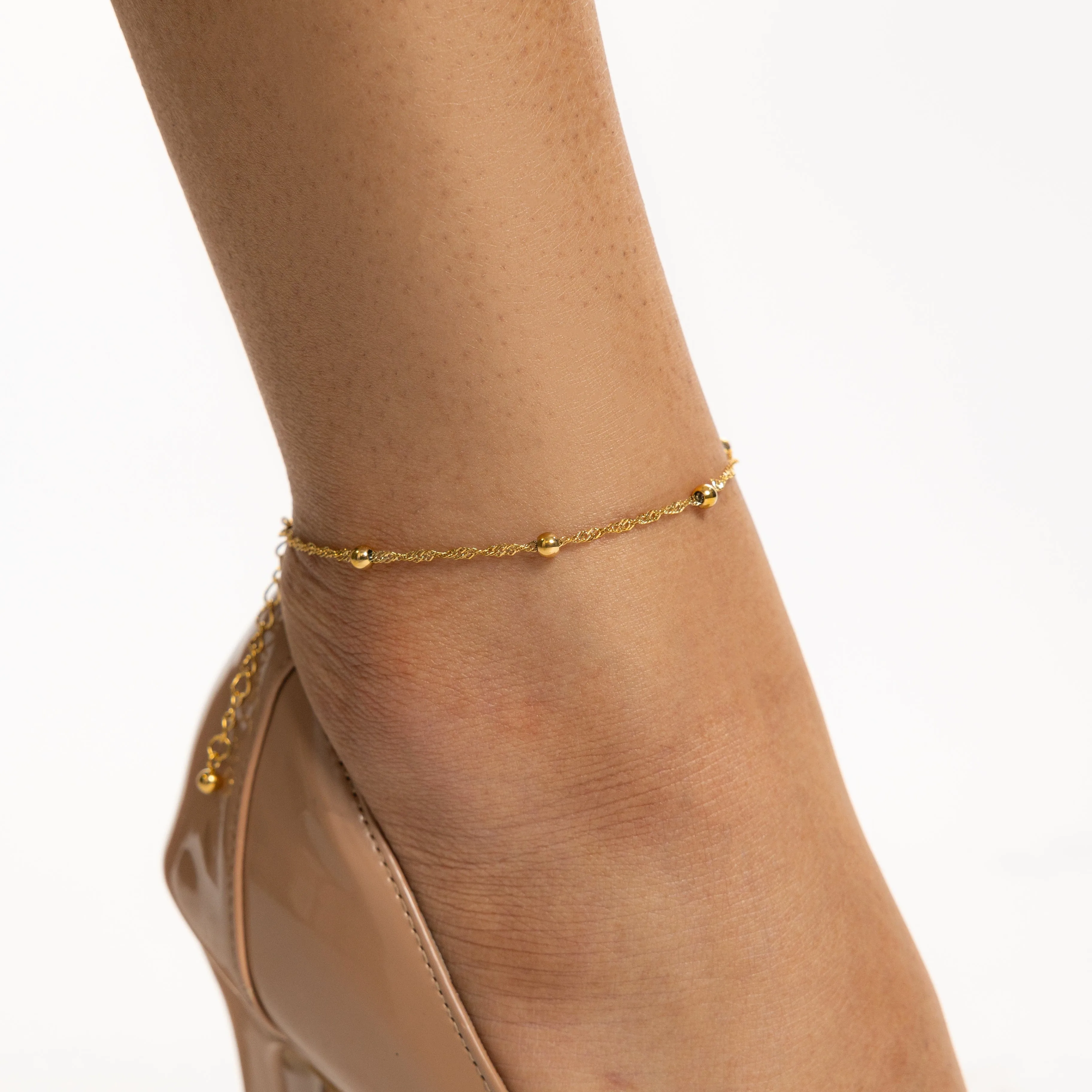 Dotted Twisted Anklet