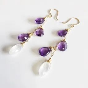 Earrings EMEIL - amethyst (E470)