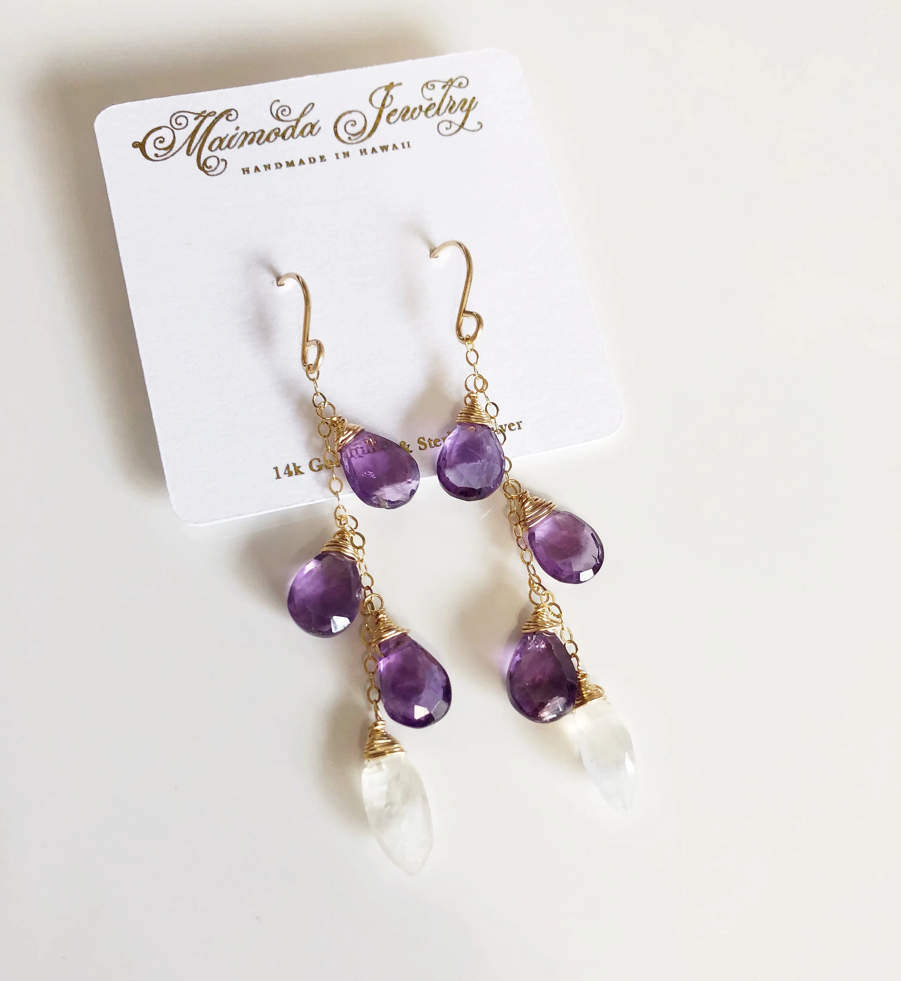 Earrings EMEIL - amethyst (E470)