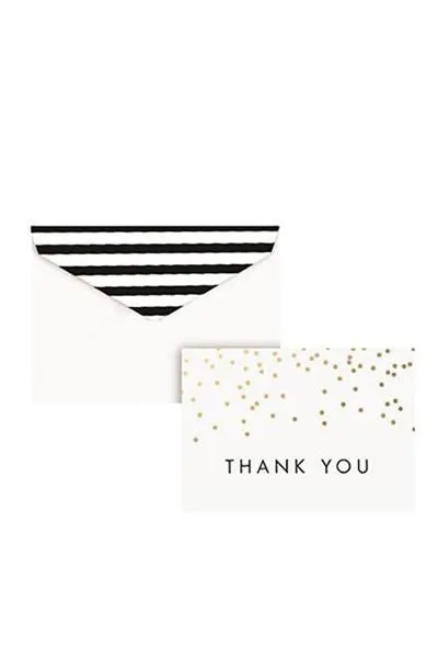 Elegant Dotted "Thank You" Boxed Cards