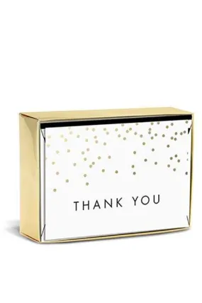 Elegant Dotted "Thank You" Boxed Cards