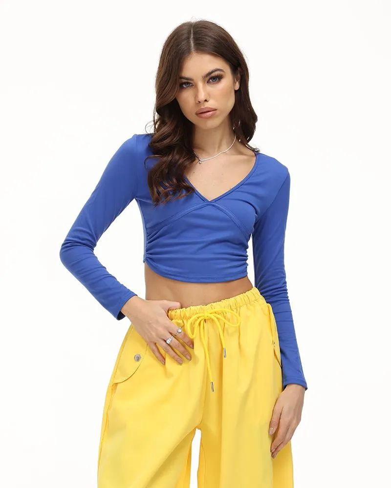 Elemental Spark Cropped V-Neck Top