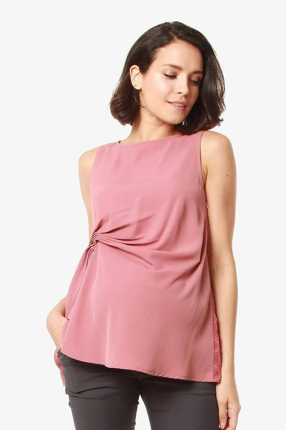 Elsie Nursing Top Dusty Pink