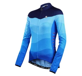 Fade Blue Women Long Sleeve Cycling Jersey