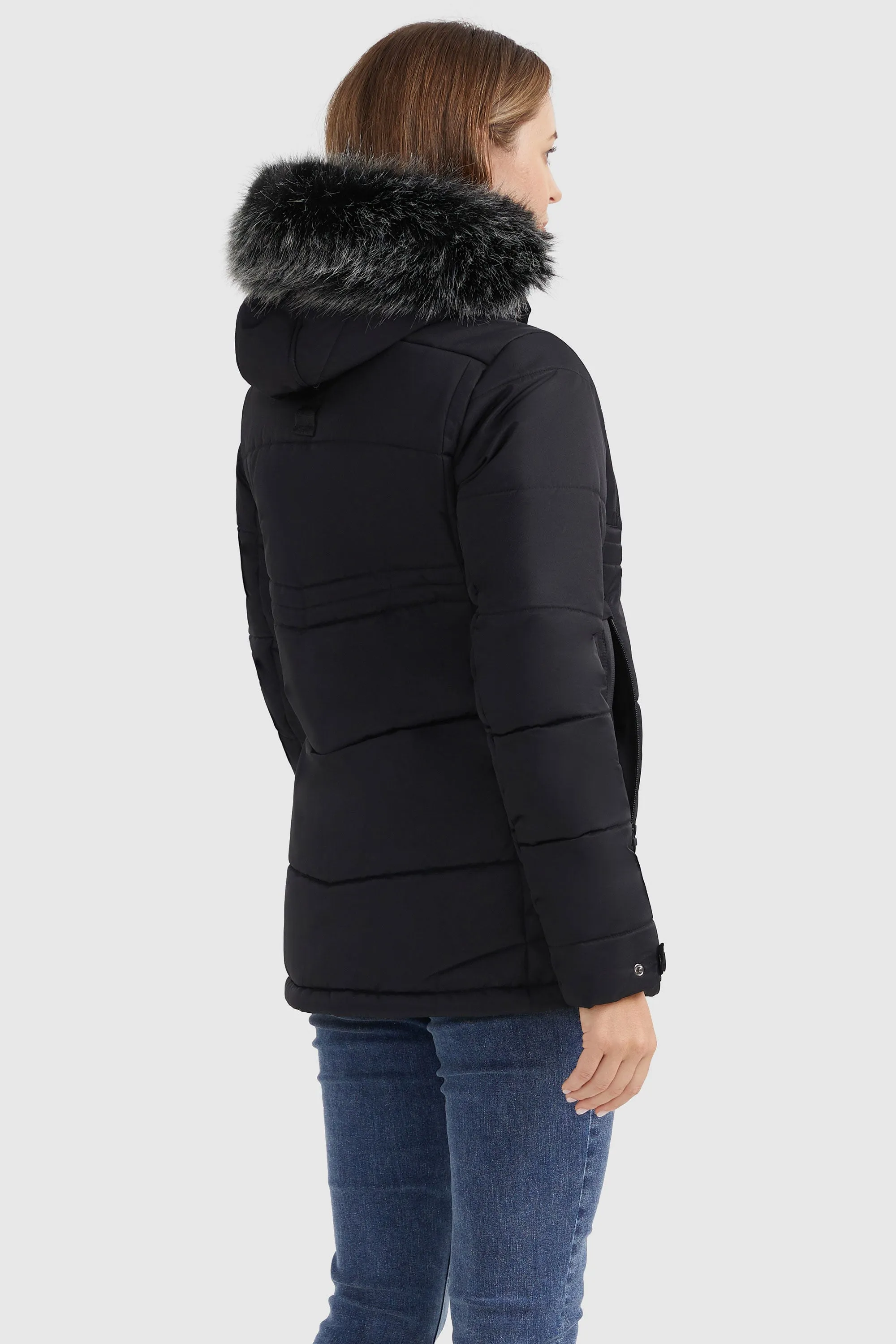 Faux Fur Hooded Mountain Parka