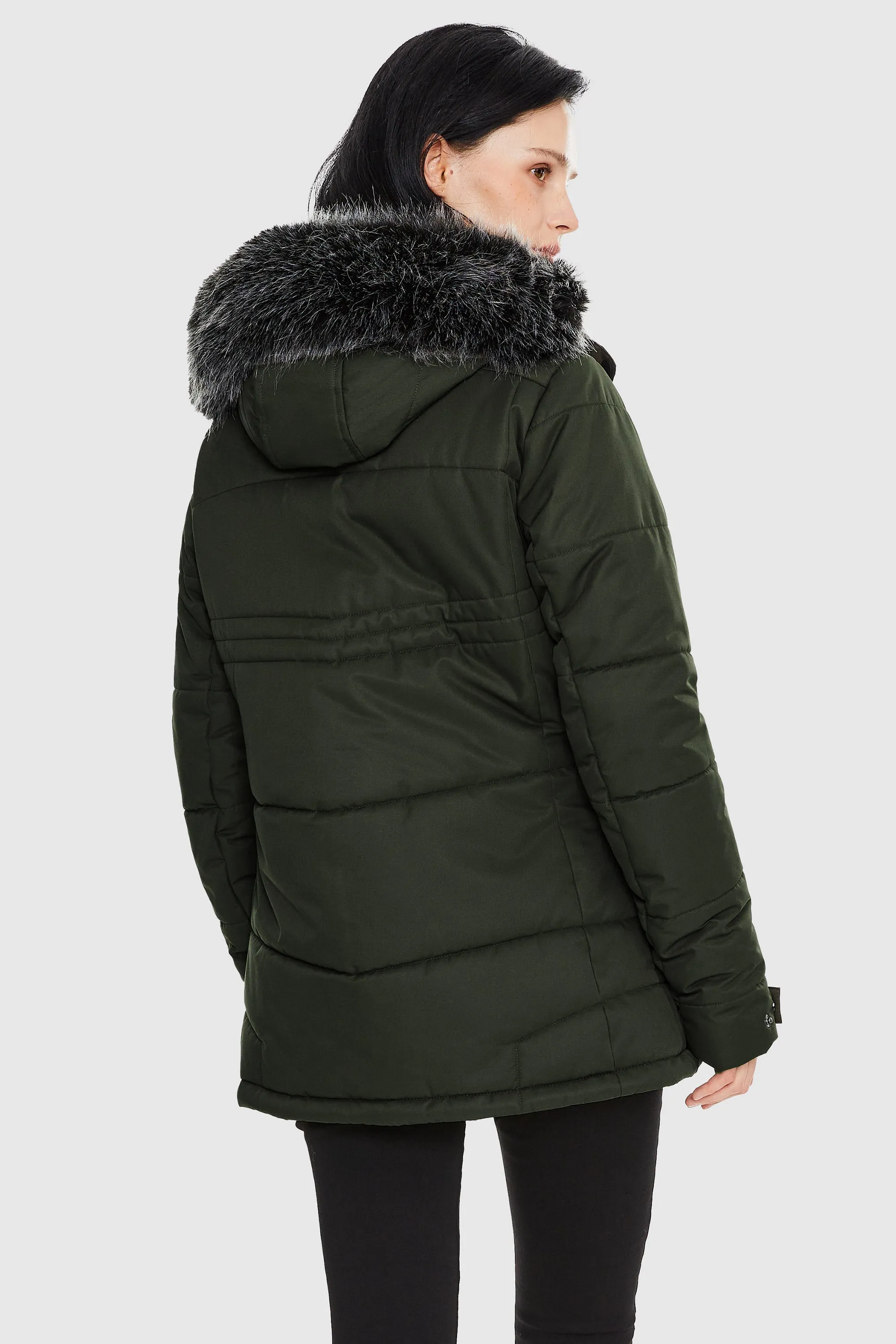 Faux Fur Hooded Mountain Parka