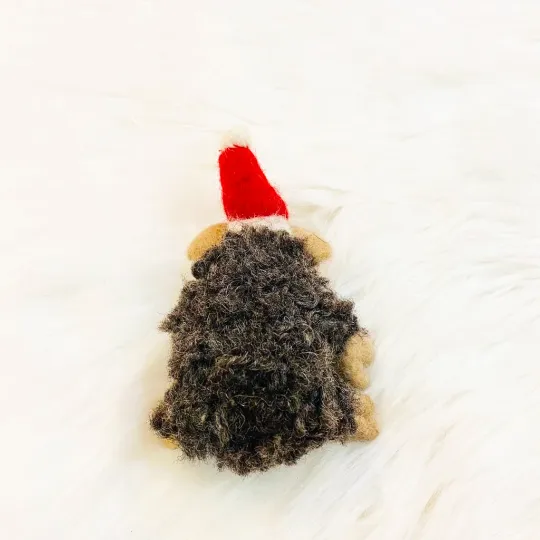 Felted Hedge Hog Christmas Ornament