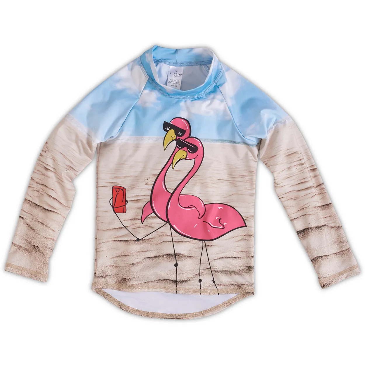 Flamingos Rash Guard Top UPF 50 