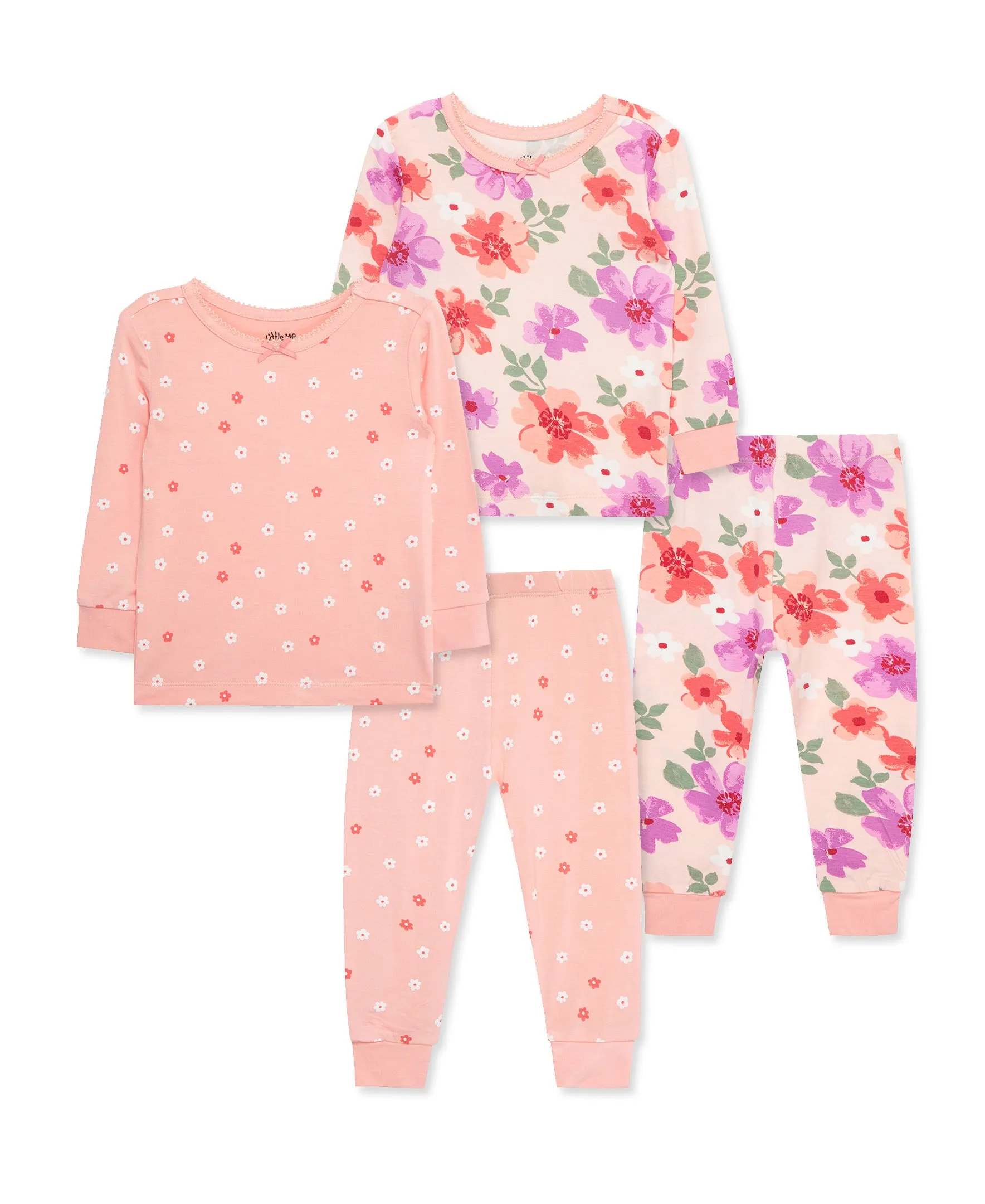 Floral 4-Piece Bamboo Pajama Set (12M-24M)