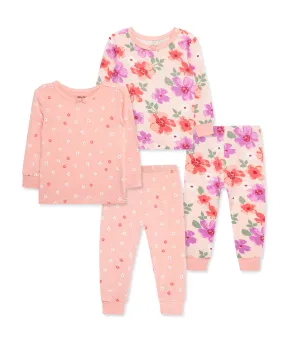 Floral 4-Piece Bamboo Pajama Set (12M-24M)