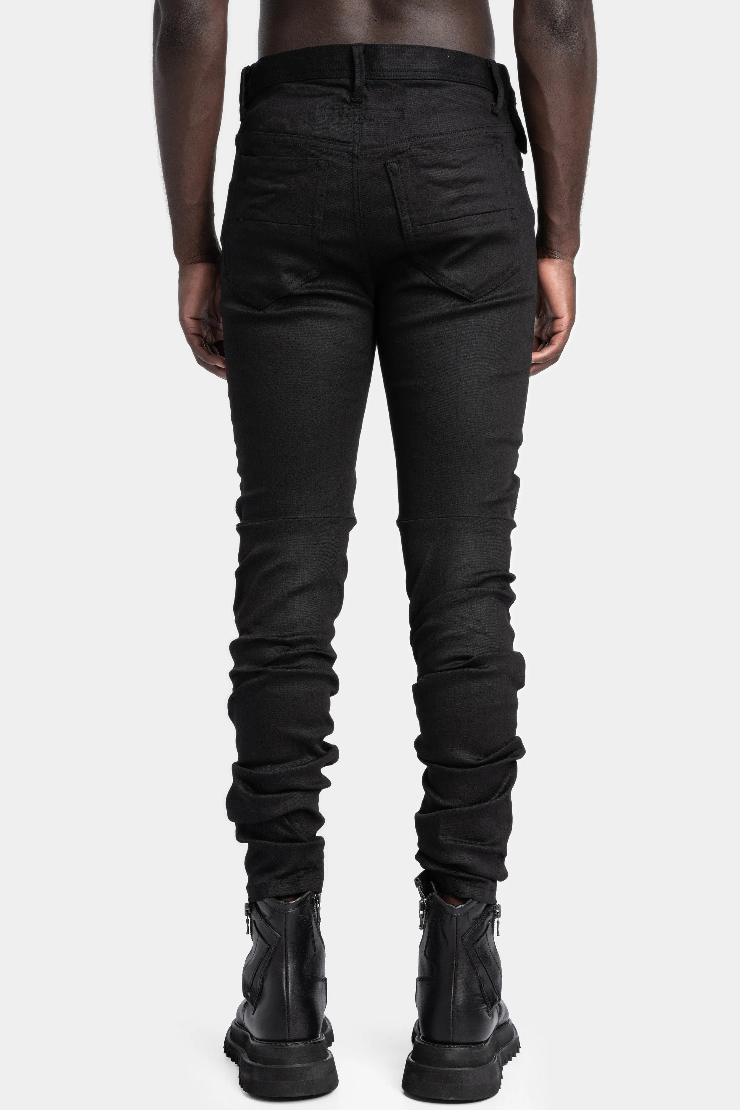 Folded split knee jeans