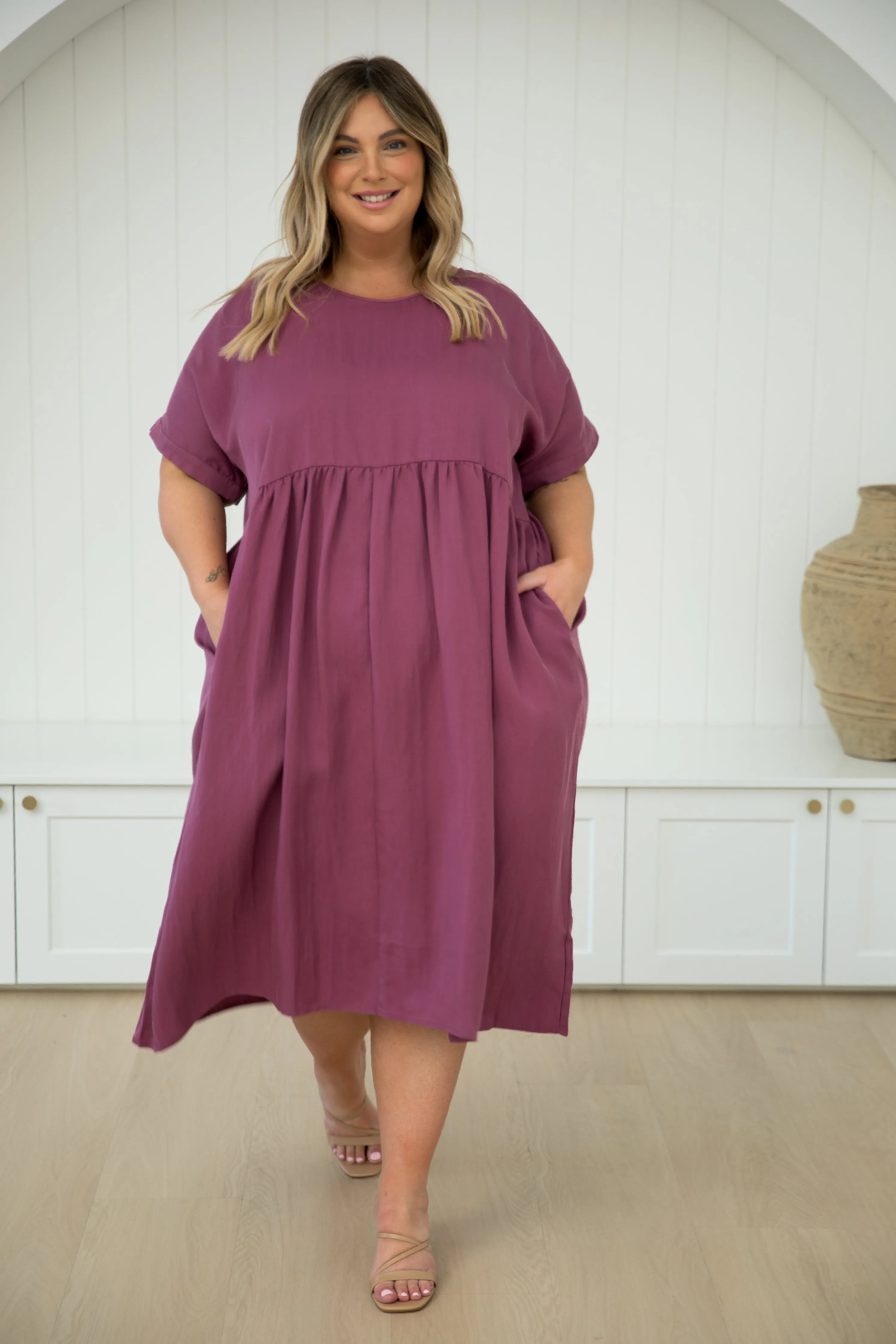 Frolic Dress in Rosewood