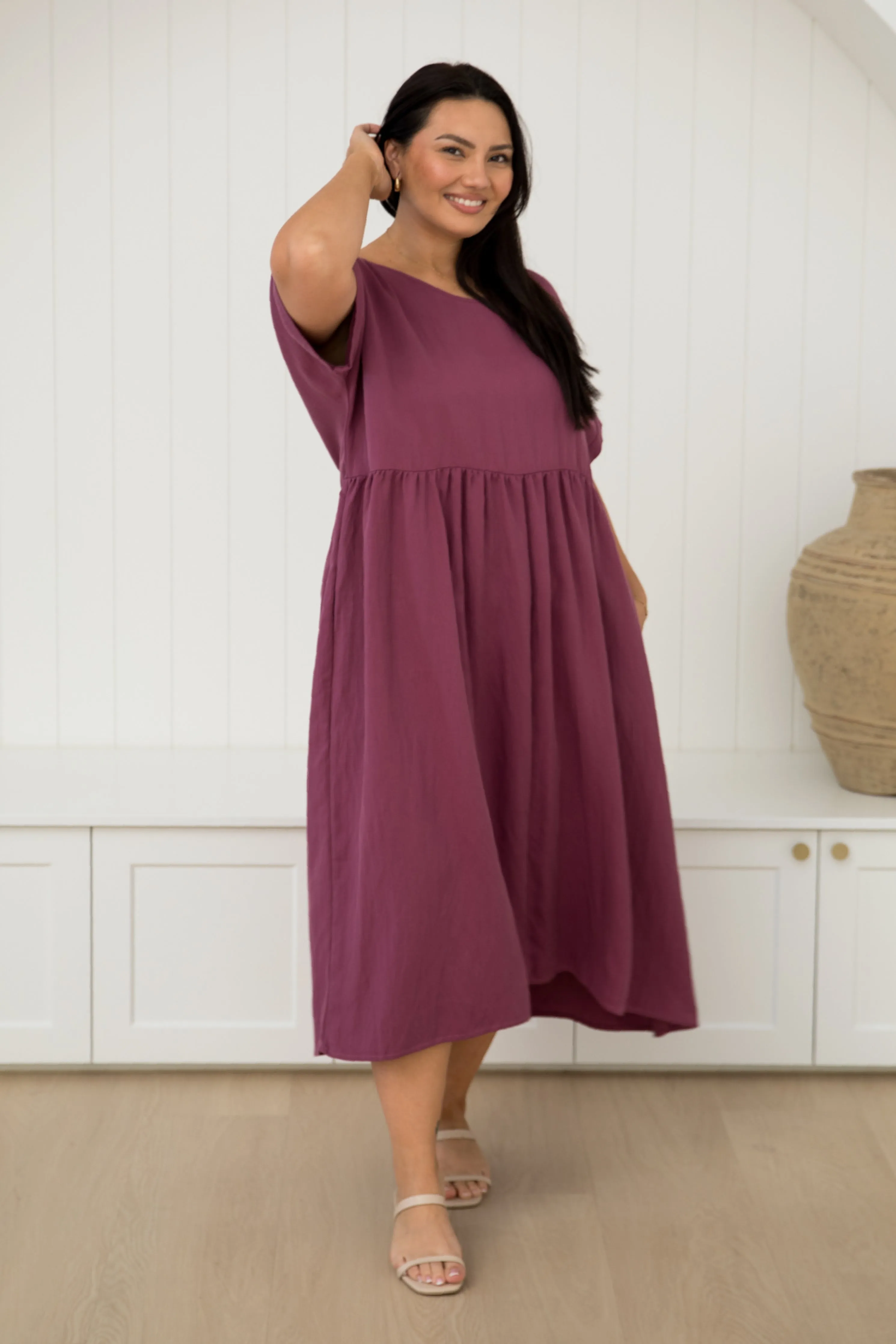 Frolic Dress in Rosewood