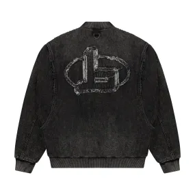 FUTURE BOY DENIM MA1 BOMBER JACKET - WASHED BLACK