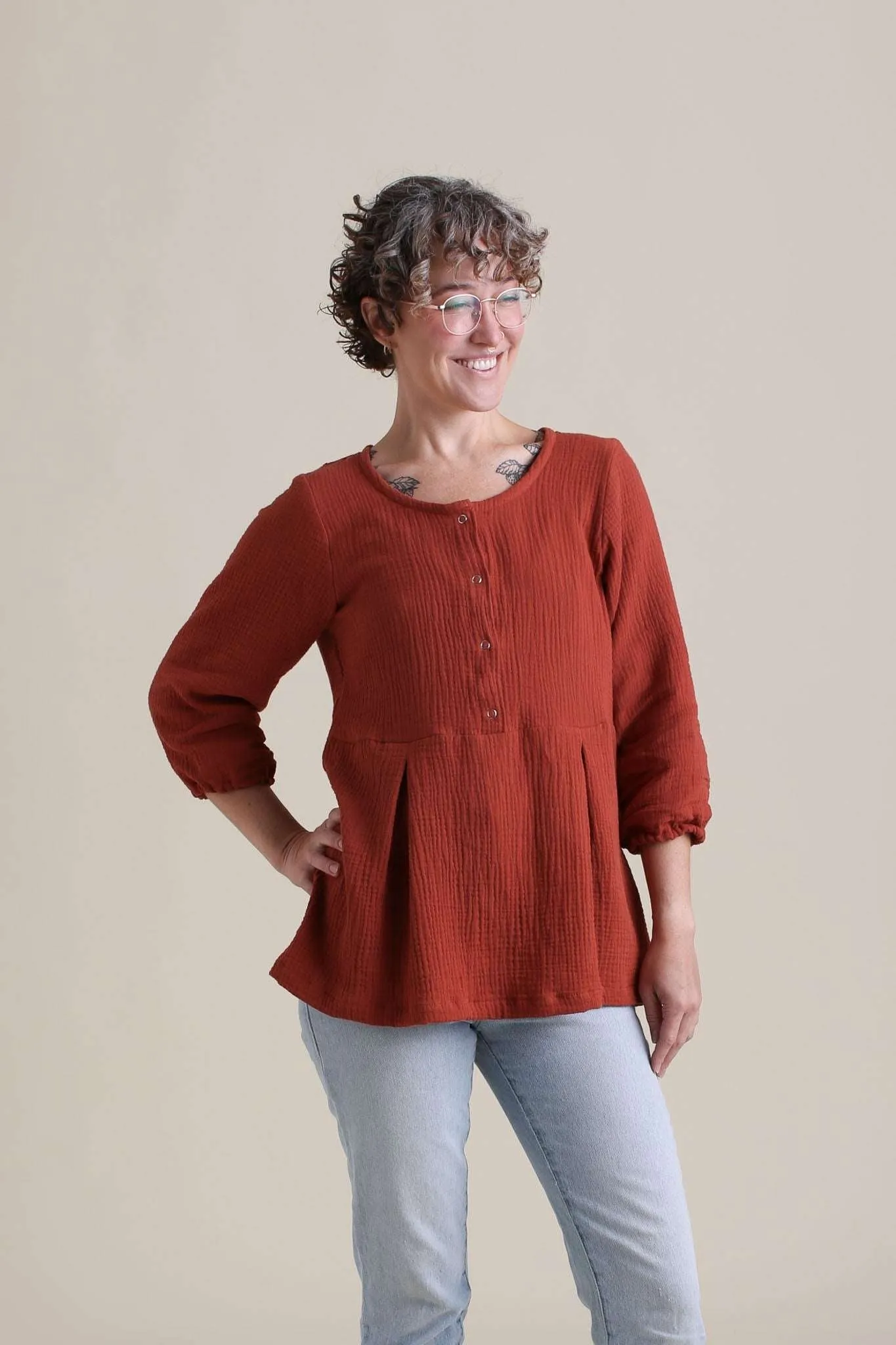 Gaia Top in Saffron | Nursing Friendly