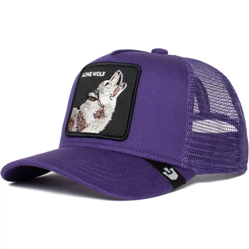 Goorin Bros Youth Sized Lil Lobo (Lone Wolf) Trucker Hat (Purple)