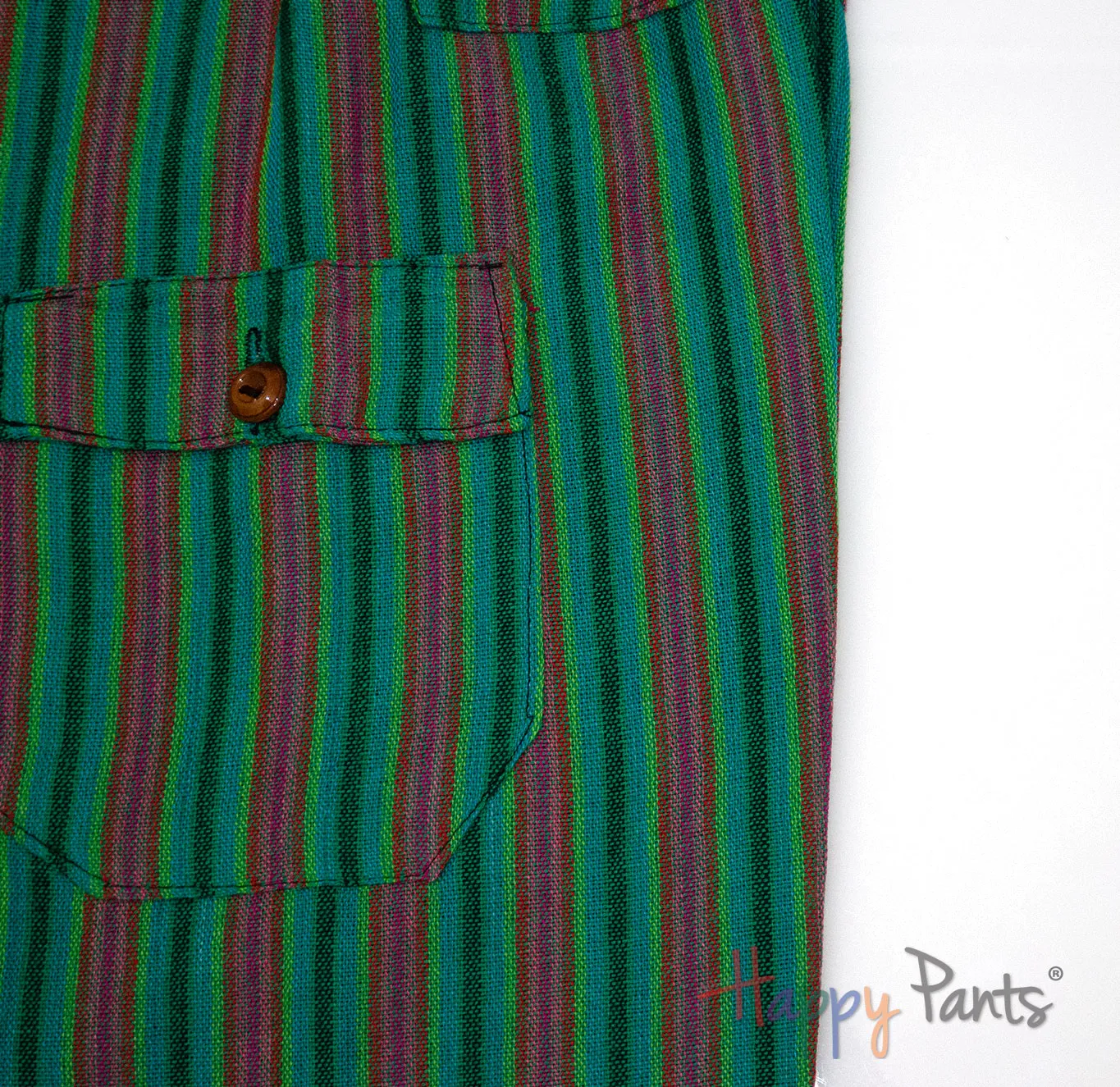 Green Earthy Stripy Happy-Pants