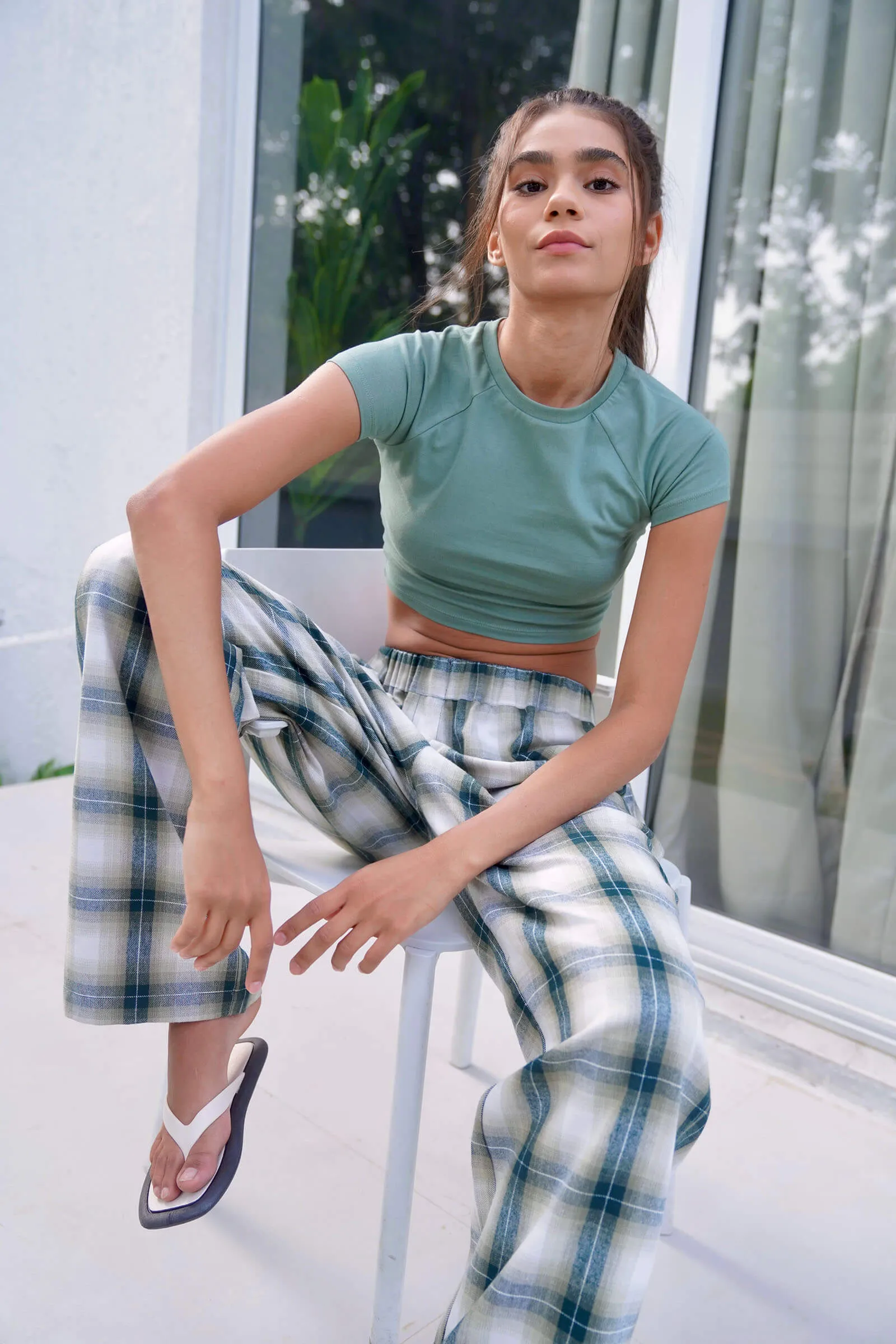 Green Plaid Flannel Pants