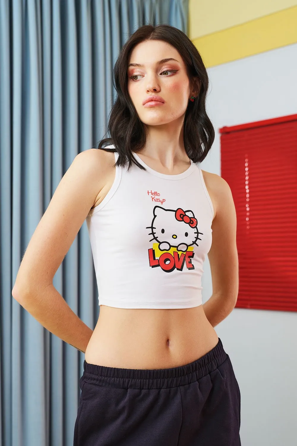 Hello Kitty Love Crop Top