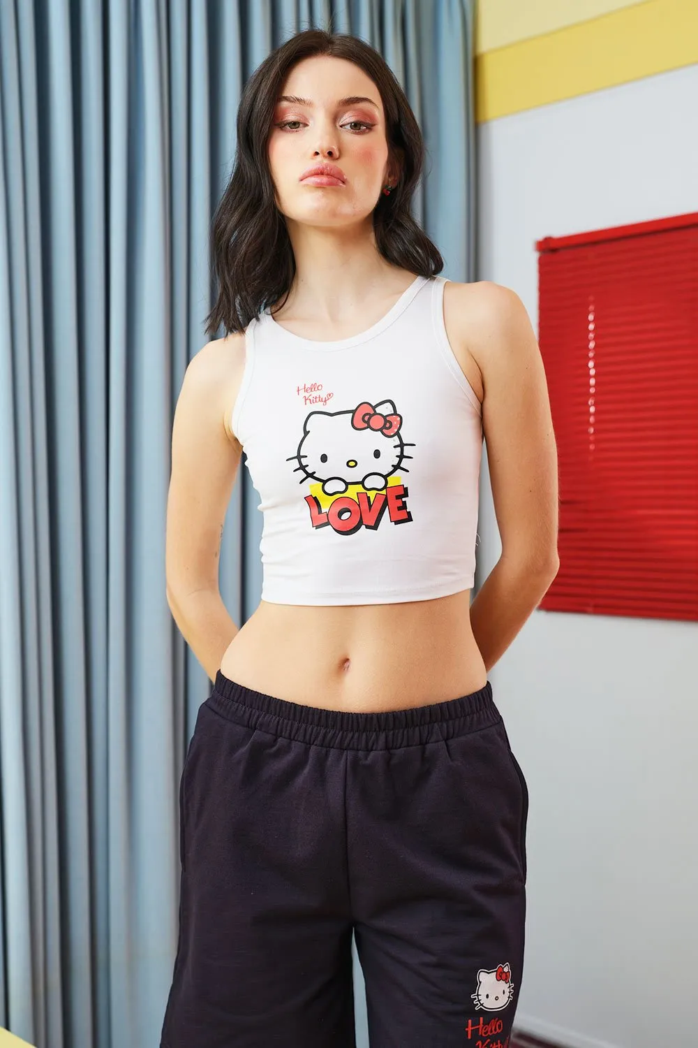 Hello Kitty Love Crop Top