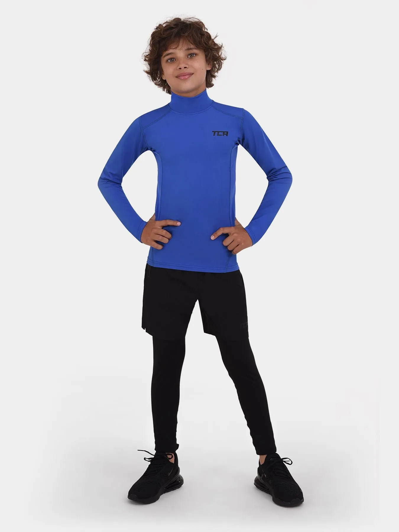 Hyperfusion Compression Base Layer Long Sleeve Mock Neck For Boys