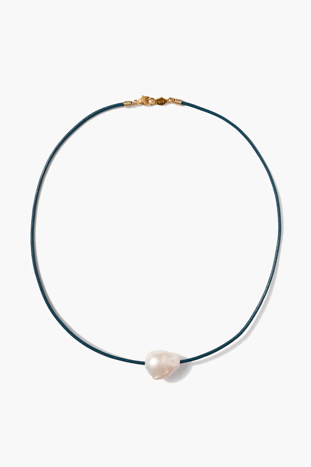 Isla Pearl Necklace Iris Blue