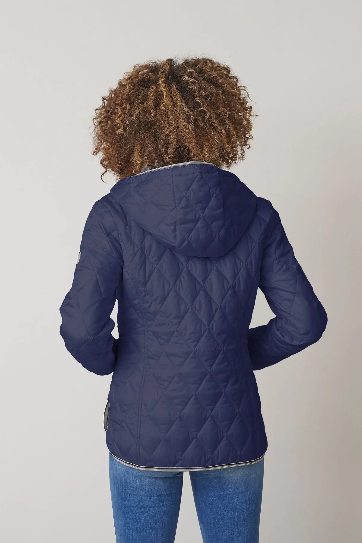 JETTE Quilted Spring Jacket with Detachable Hood 2452