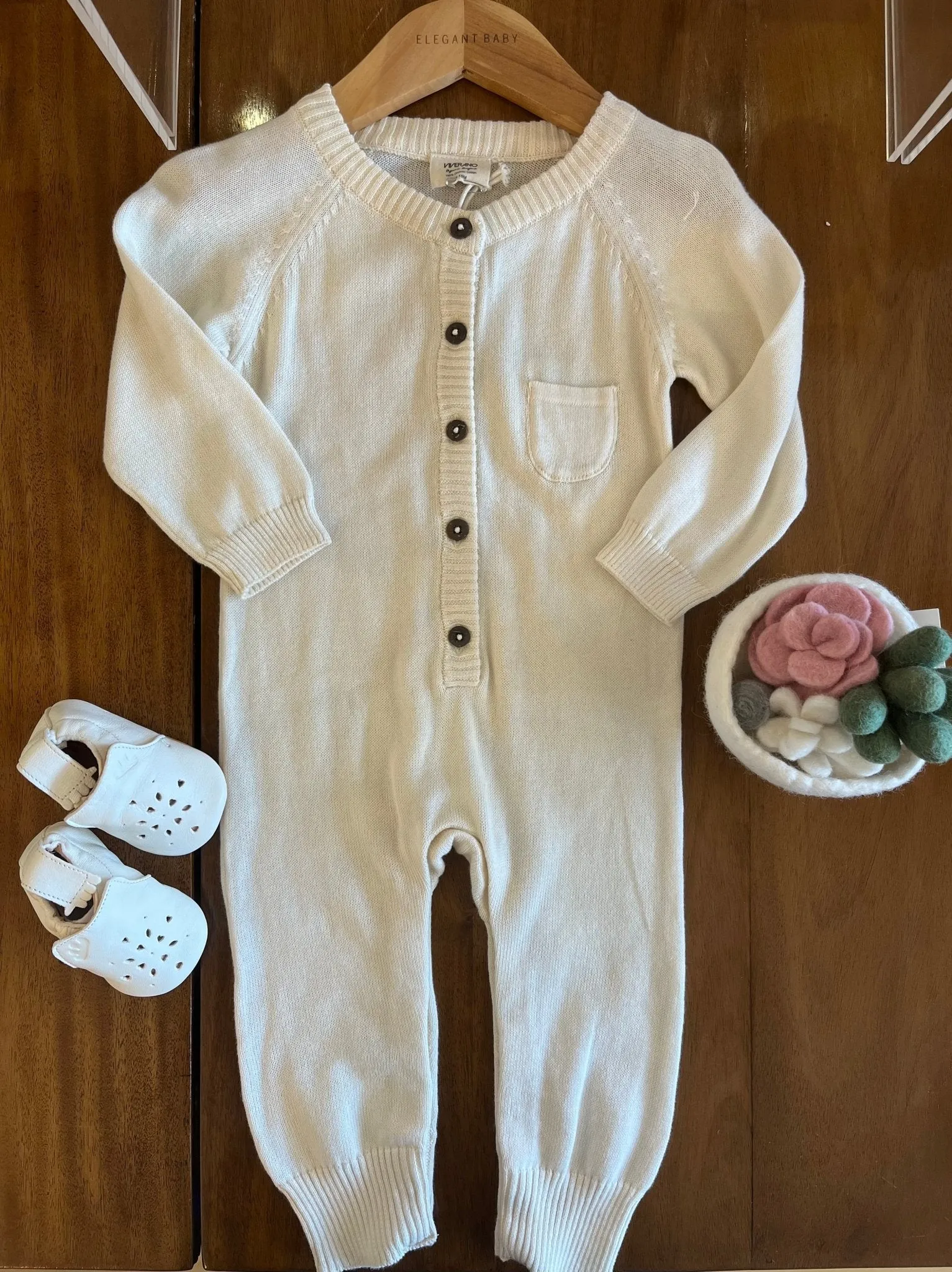 Knit Button Down Coveralls