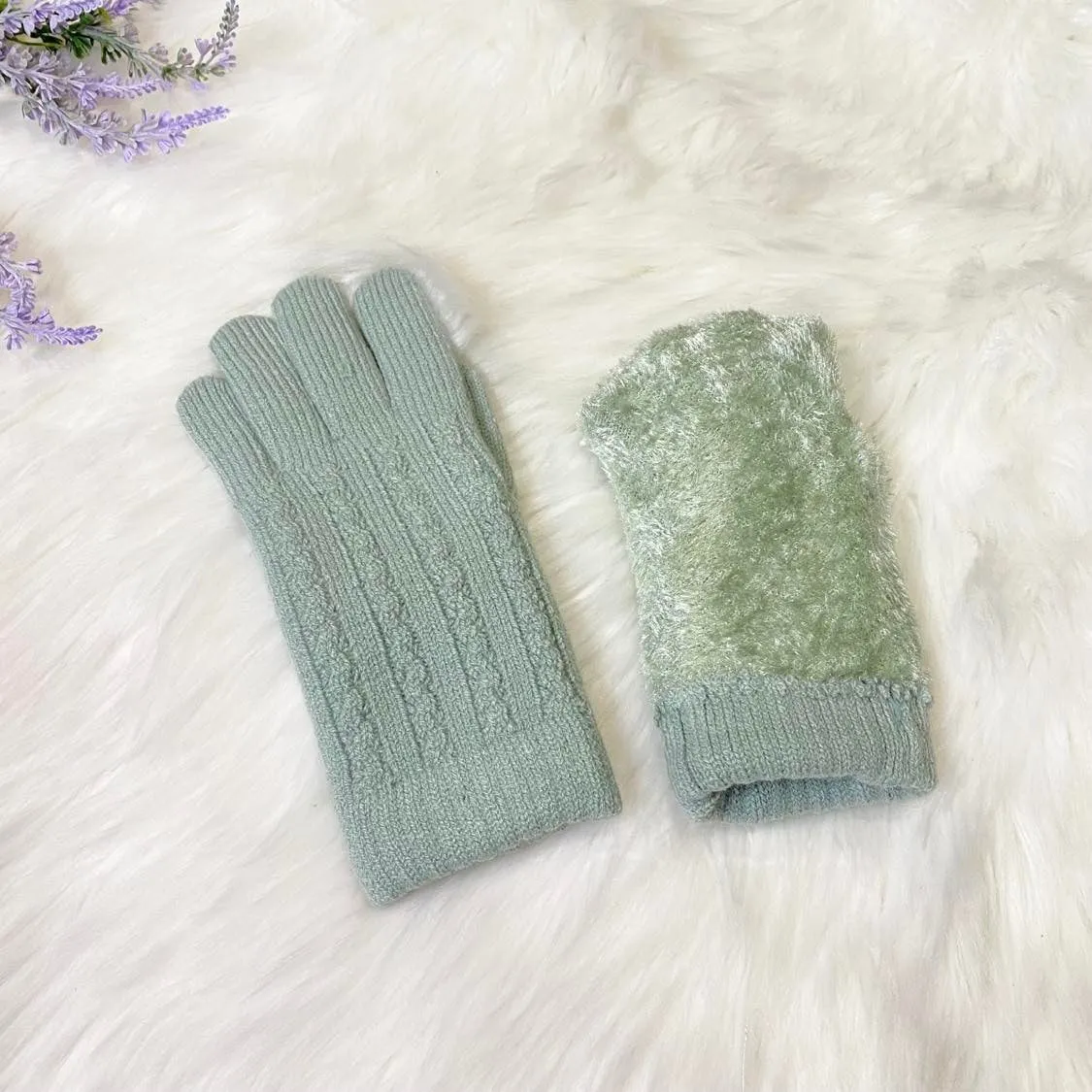 Knitted Winter Warm Women Teen Gloves/Mittens