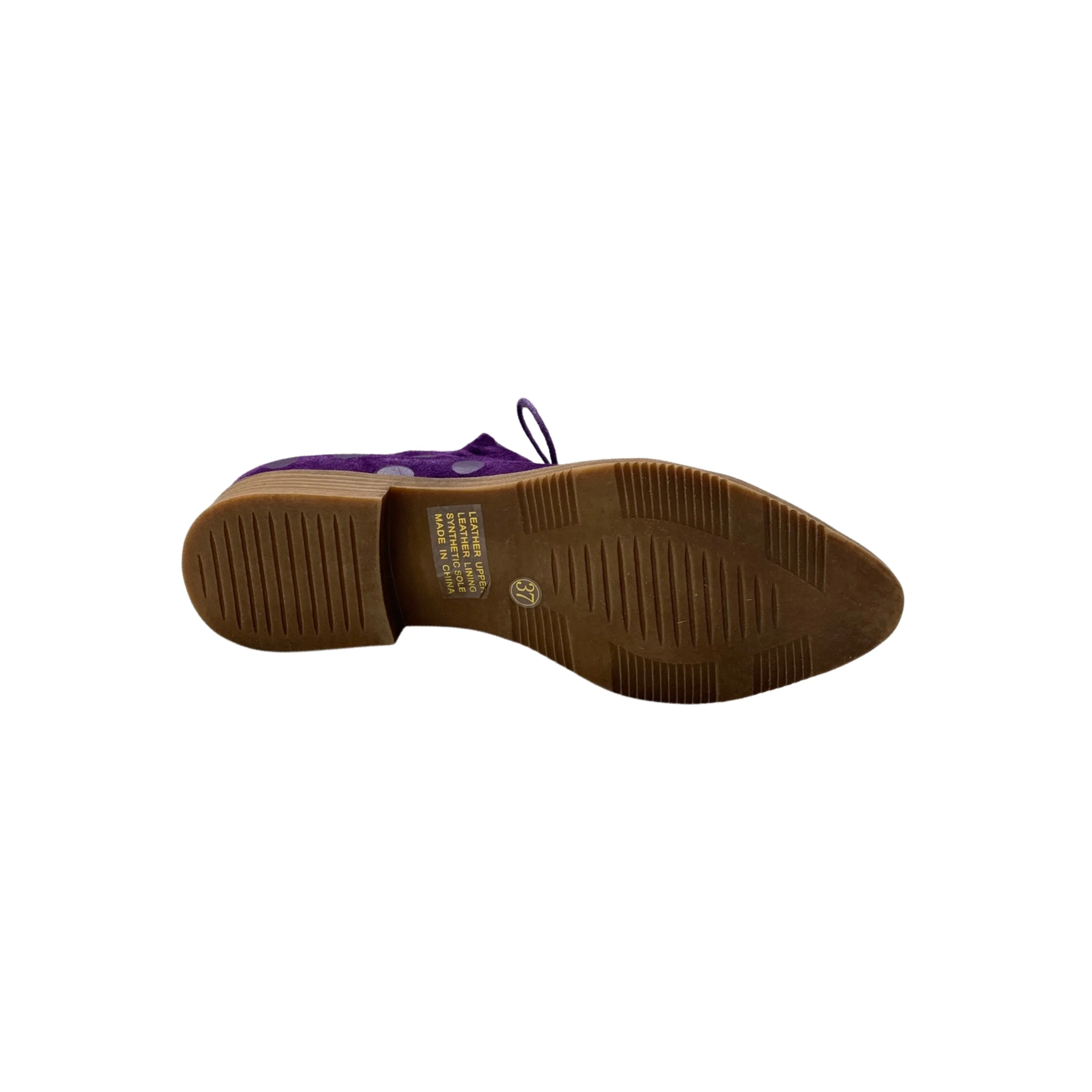 Kotty Purple Dot Suede Flat