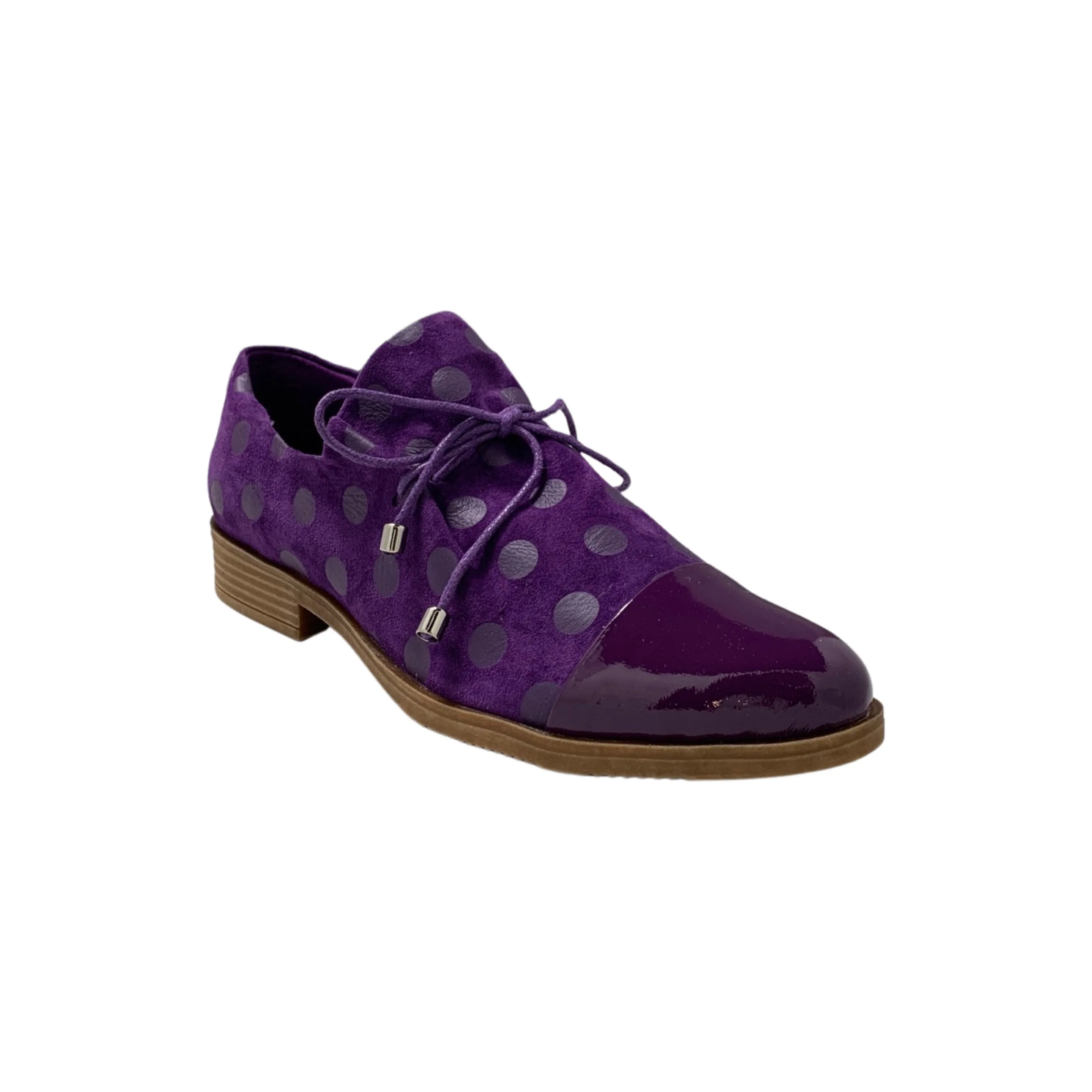 Kotty Purple Dot Suede Flat