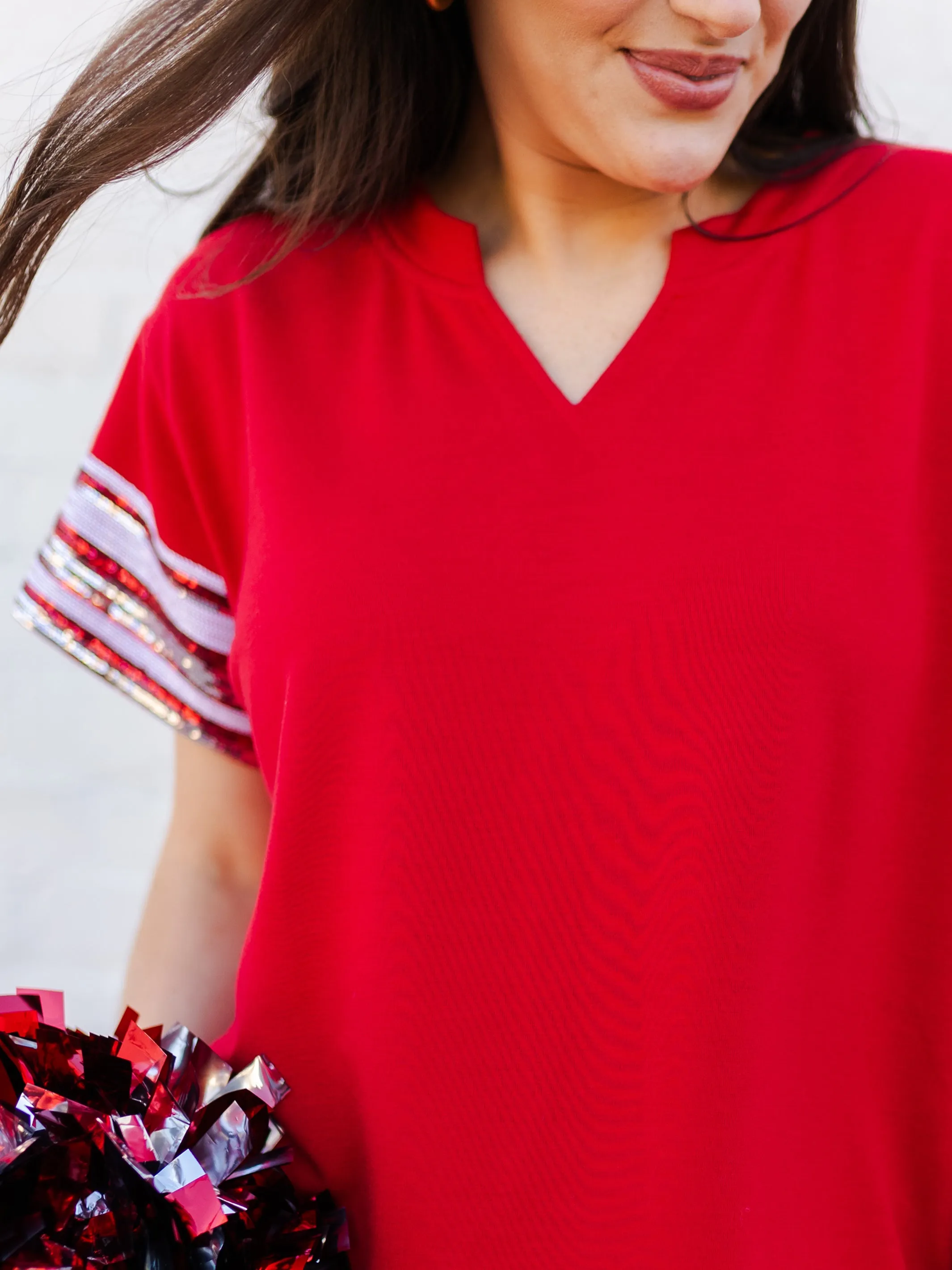 Lauren Top | Crimson    White