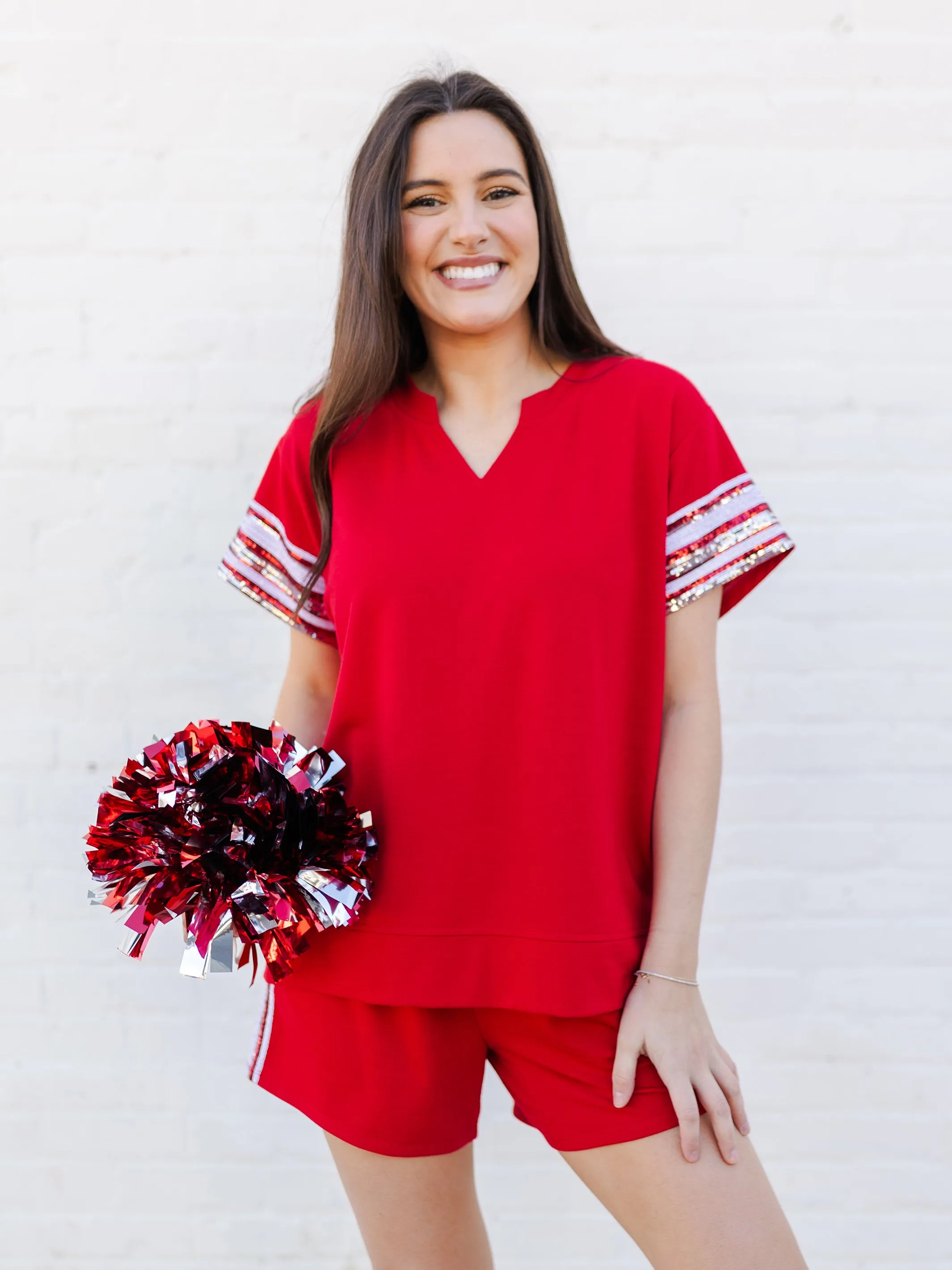 Lauren Top | Crimson    White