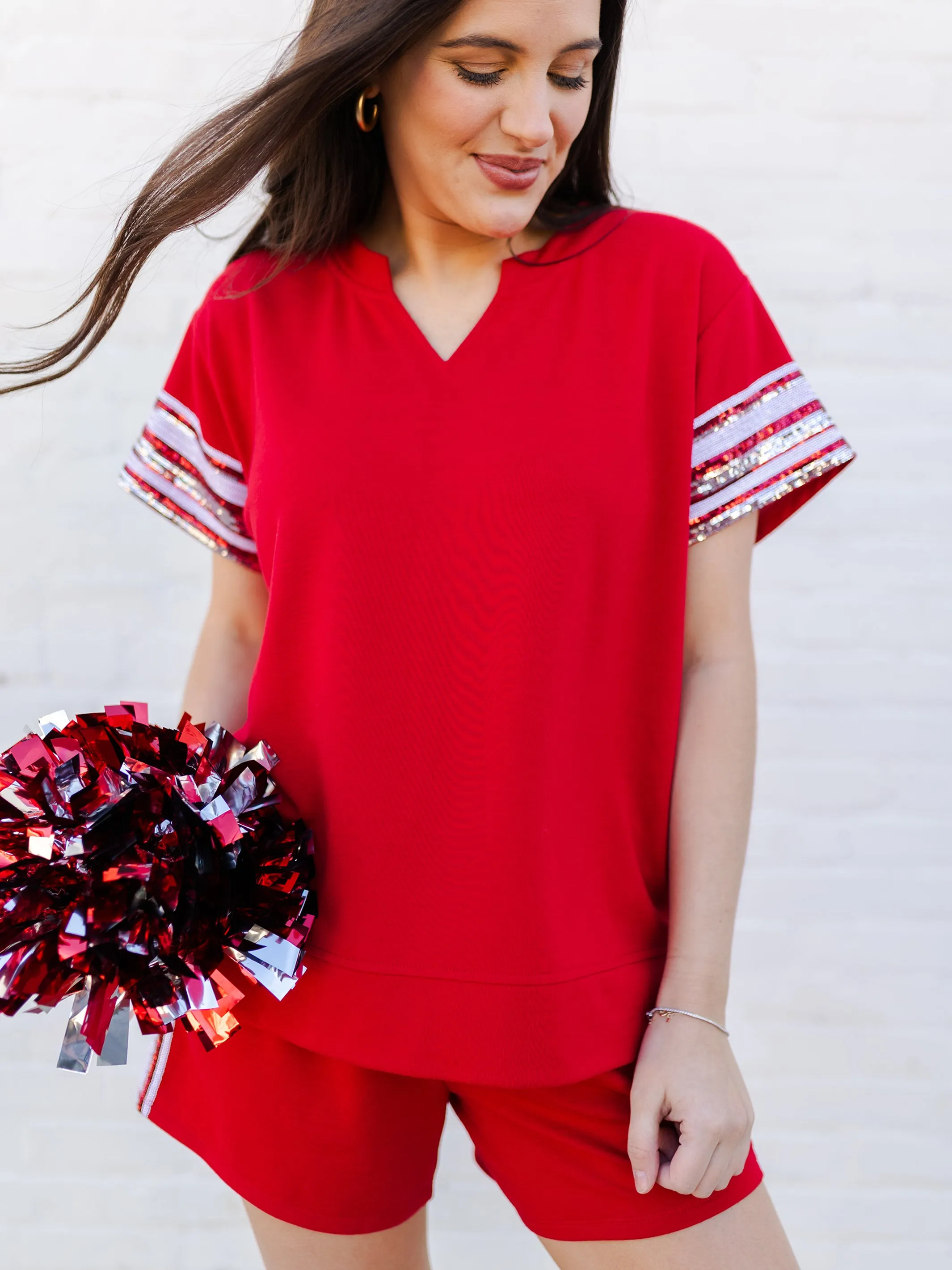 Lauren Top | Crimson    White