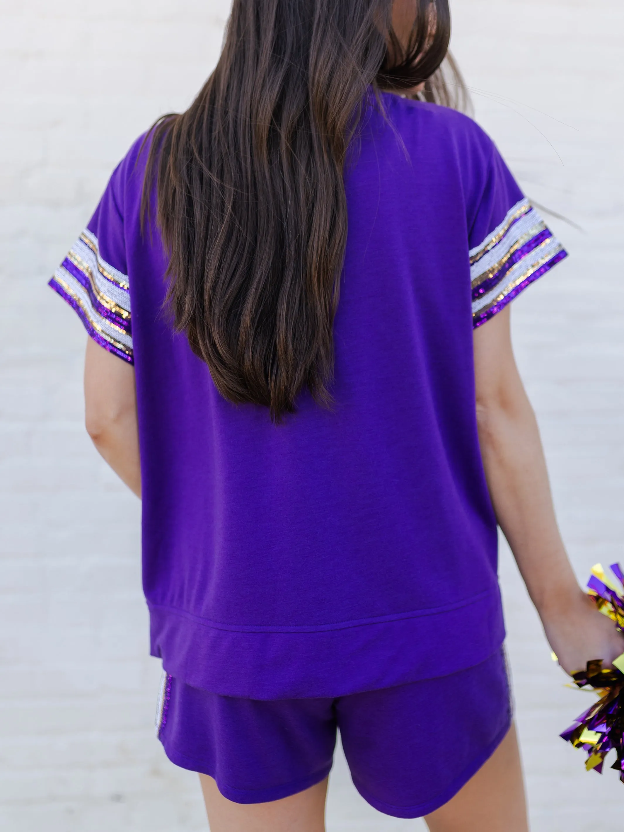 Lauren Top | Purple   Gold