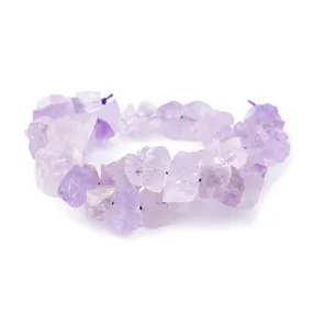 Lavender Amethyst 6-12x10-18mm Nugget Rough - 15-16 Inch