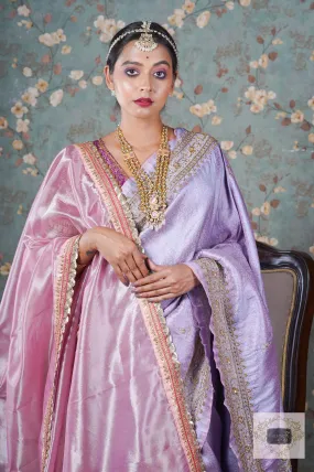 Lavender Banarasi Zarina Saree