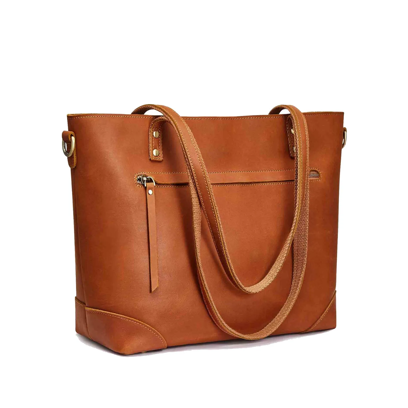 Leather Work Tote Bag for Women