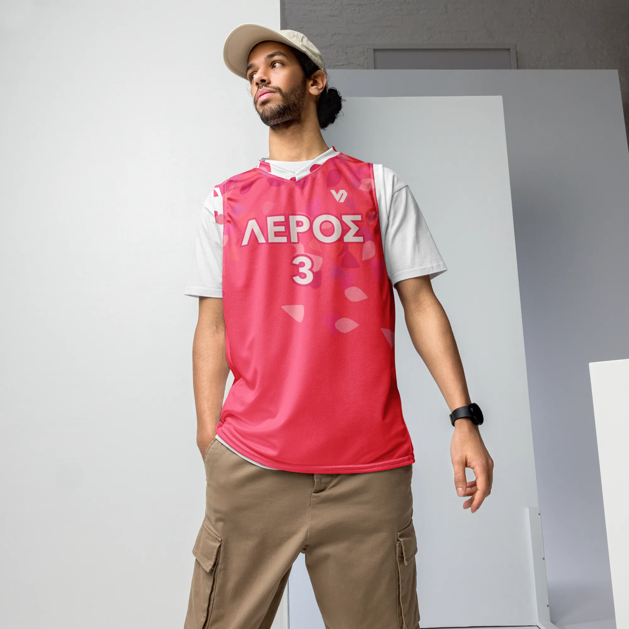 Leros Voukamvillia Home Recycled unisex basketball jersey