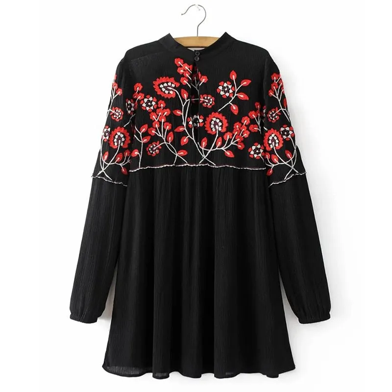 Long Sleeve Women Mini Pleated Chiffon Dresses