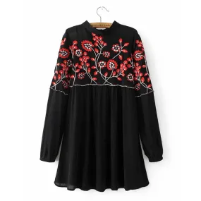 Long Sleeve Women Mini Pleated Chiffon Dresses