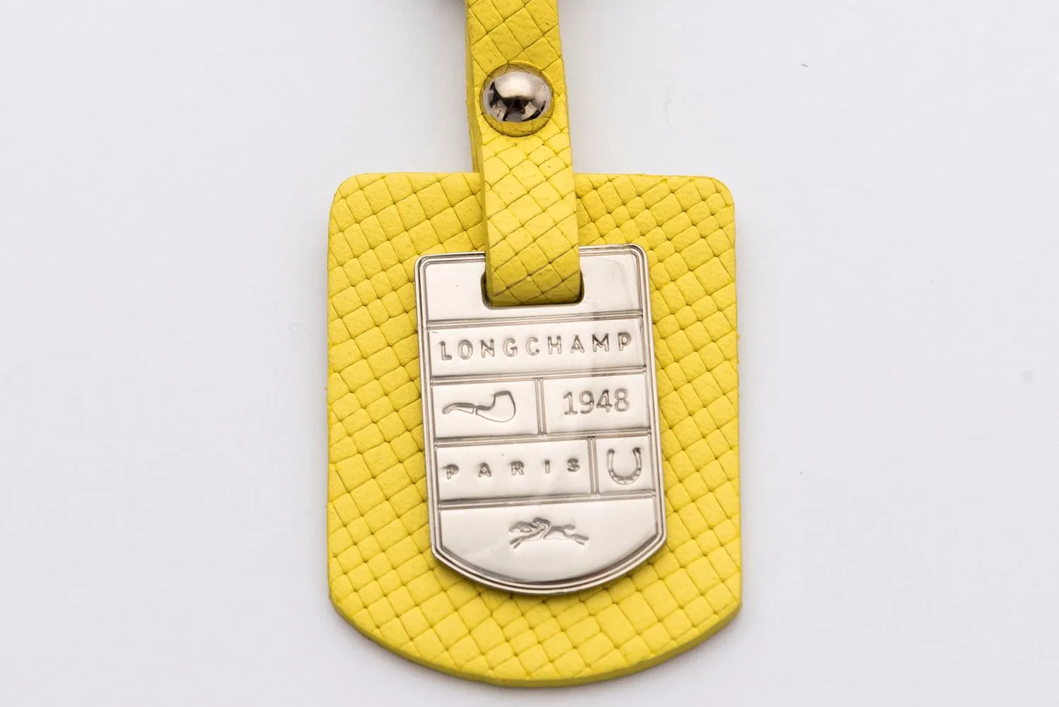 Longchamp Keychain Yellow Color Silver Hardware