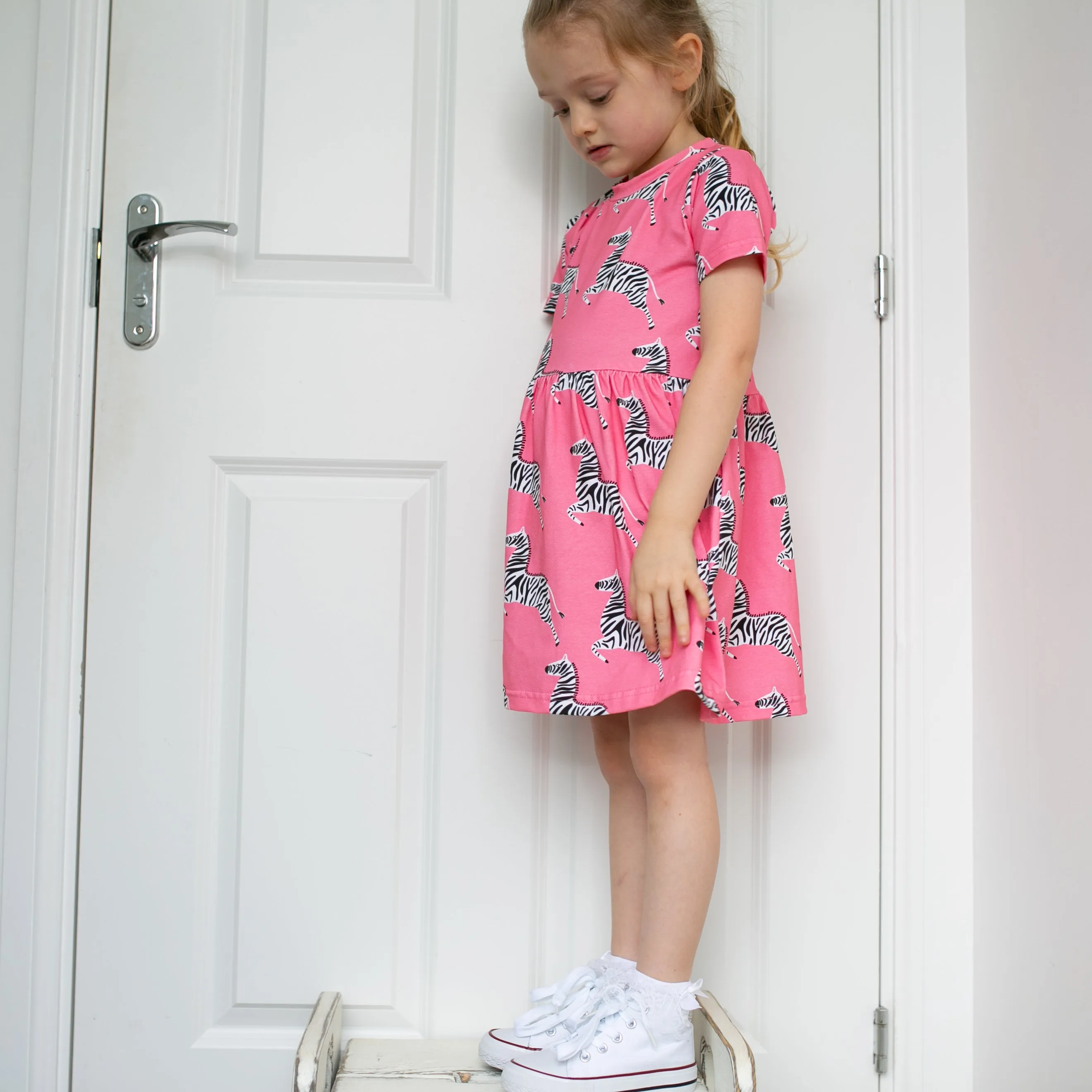 Lux Pink Zebra print Dress